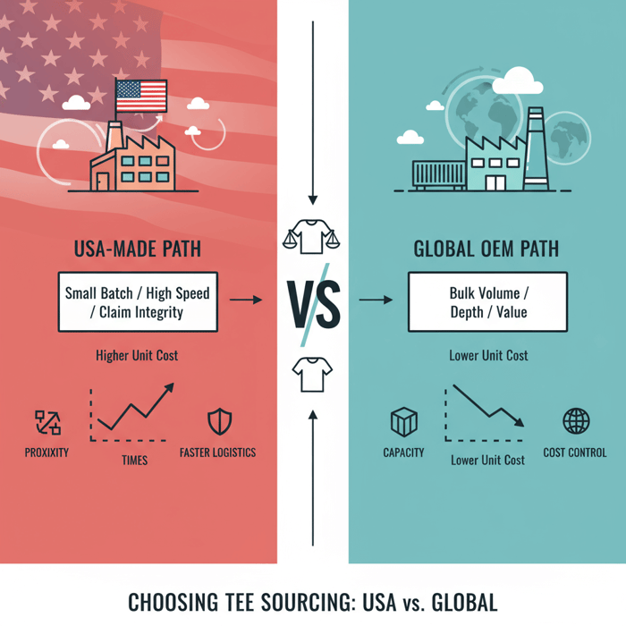 Supplier scoring matrix comparing claim strength, assortment, sustainability, capacity, and service