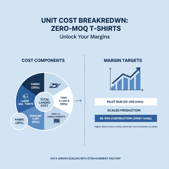 Annotated workflow screenshot highlighting Eton’s sampling-to-production steps