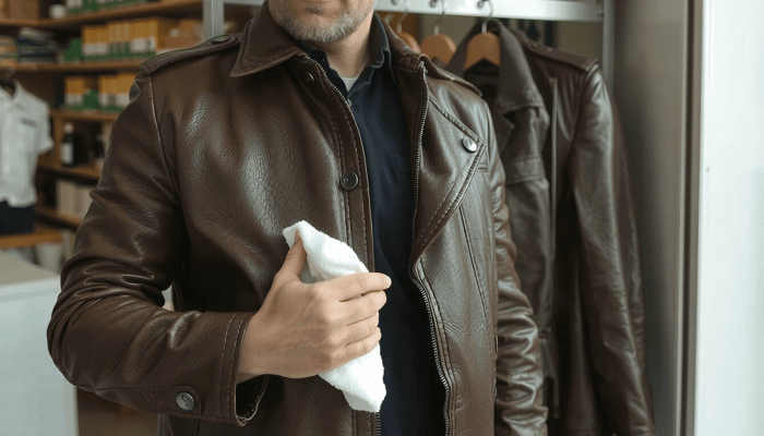 how to clean leather jacket at home