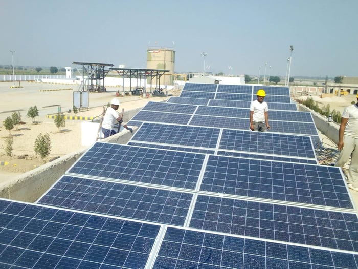 AI-powered system analyzing commercial property energy consumption data to identify high-potential solar leads