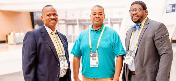Sheriffs networking at the NSA Annual Conference.