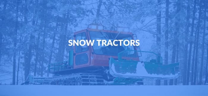 snow tractors in winter