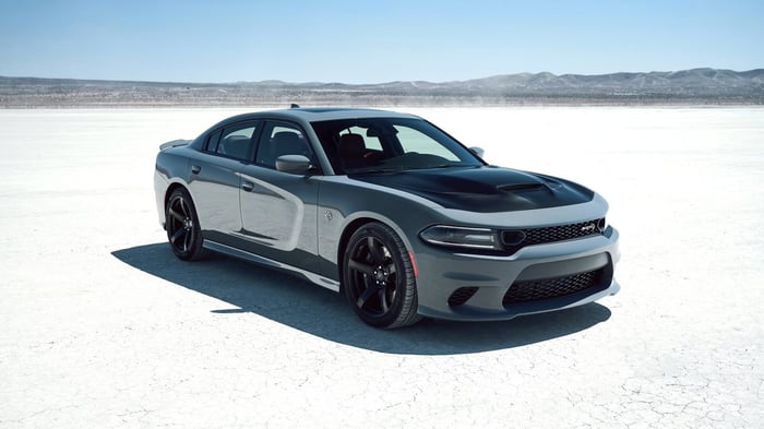 Silver Dodge Charger SRT, offering power and style.