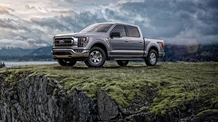 2021 Ford F-150 (available in electric motor option) with better fuel economy than Ram 1500 (V8 and Hemi engine models) and an impressive infotainment system.