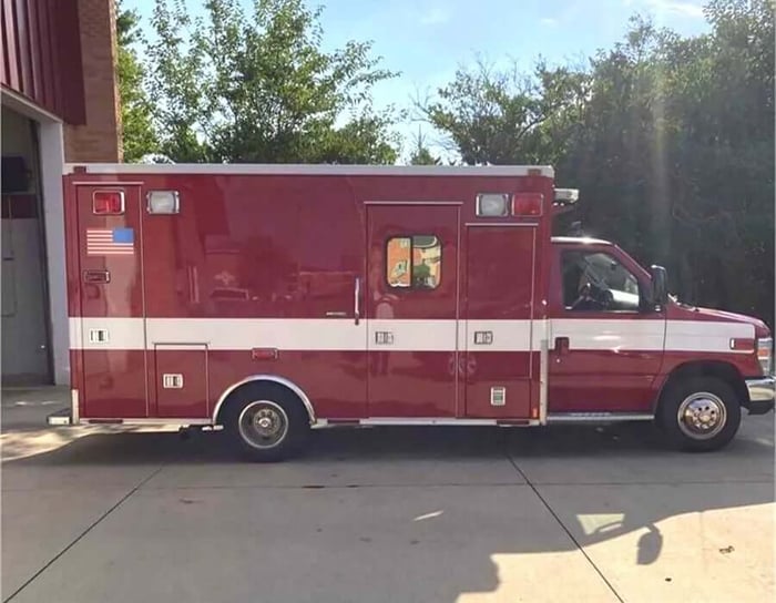 Another ambulance converted into a more personal vehicle.