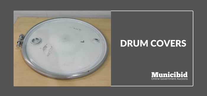 Single drum cover sitting on countertop.