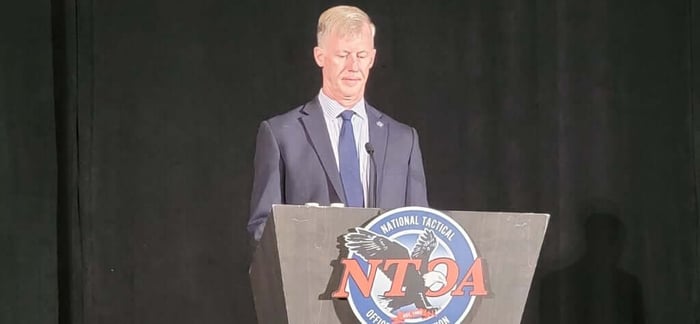 Keynote speech taking place at the NTOA conference.