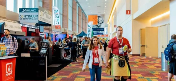 Exhibition hall at the FDIC International.
