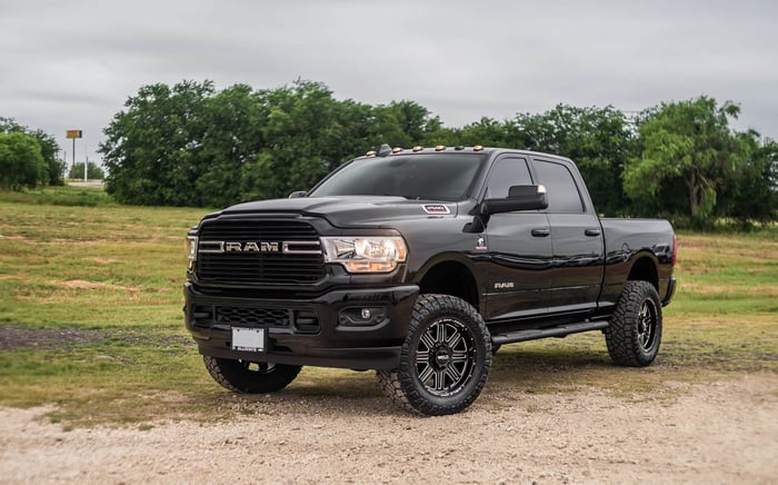 Black Ram 2500 with maximum payload capacity of 4000 pounds, ranging from 370 to 410 horsepower.
