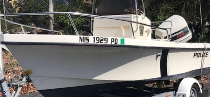 1997 Parker Boat with police signage