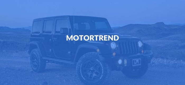 Best Automotive Sites - image of an empty jeep parked on a country road.