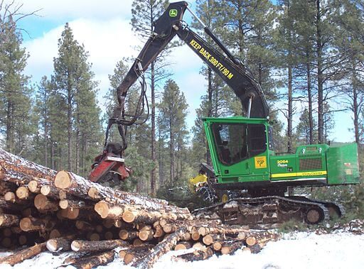 John Deere forestry harvester