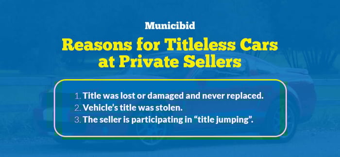 reasons for titleless cars at private sellers infographic