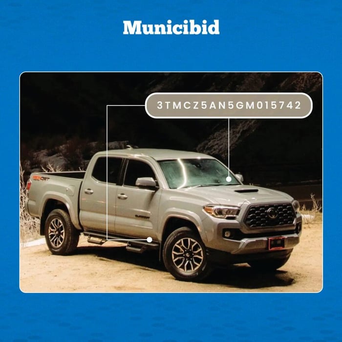 Vehicle VIN Example infographic