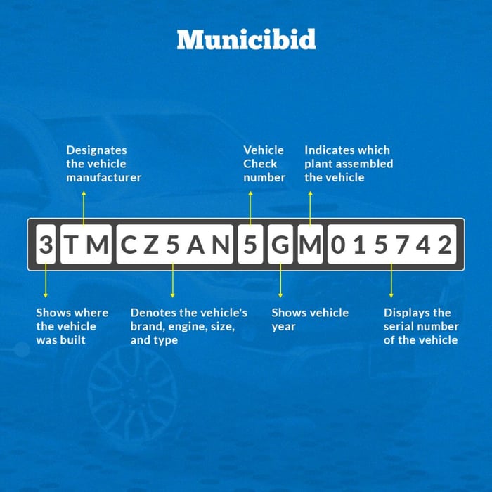 Decoding a VIN infographic