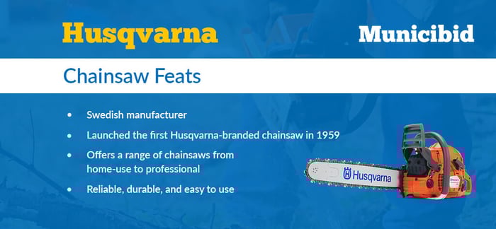 Husqvarna chainsaw infographic