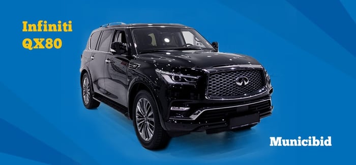 Best luxury SUVs for Towing Capacity - Infiniti QX80, among the three row SUVs, with towing capacity of 8,500 pounds.