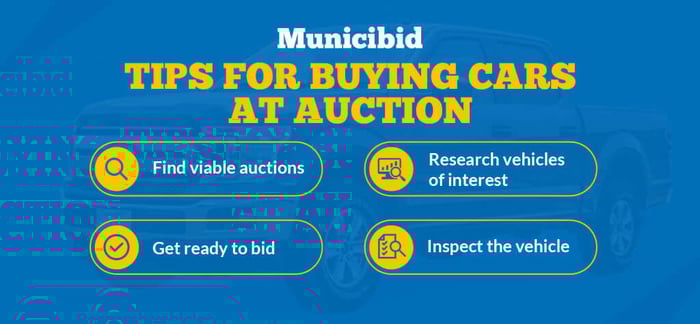 tips for buying cars at auction infographic