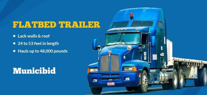 flatbed trailer infographic