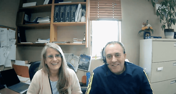 Troy Bartron and Cindy Beck from Upper Mount Bethel Township