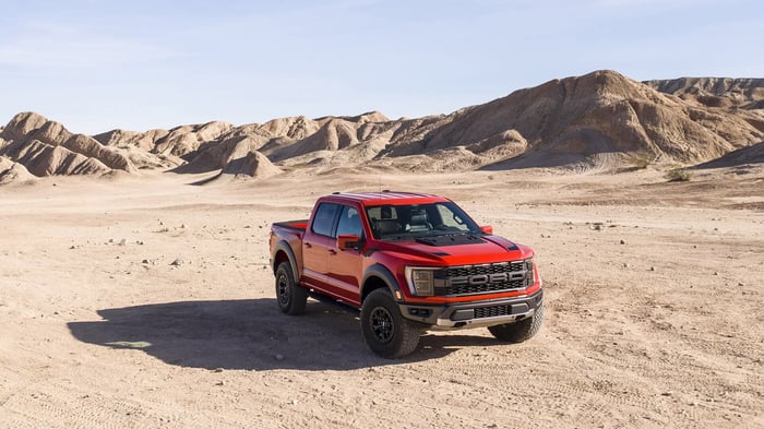 2021 Ford F-150 Raptor, a great truck with 15 mpg in the city and 18 mpg on the highway fuel economy and an impressive infotainment system.