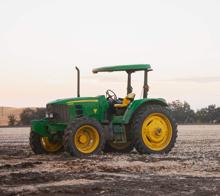 John Deere model 6430 utility tractor, part of the 6000 series.