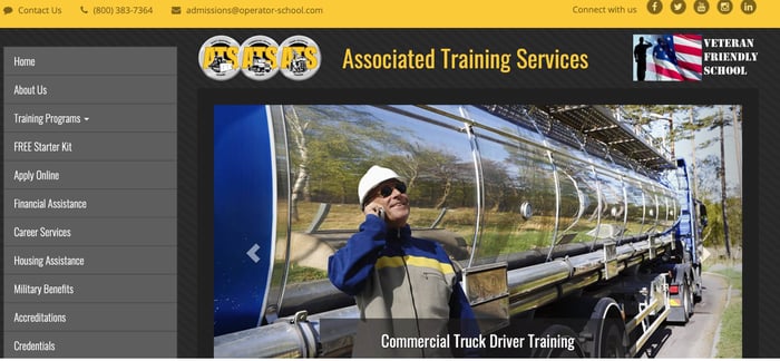Associated Training Services website