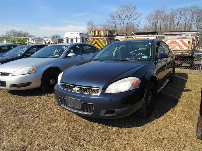 Used Chevy Impala (2012) for sale on Municibid, providing a comfortable ride, offering a good reliability score, and with low mileage.