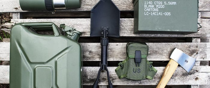 Their military surplus consists of items big and small.