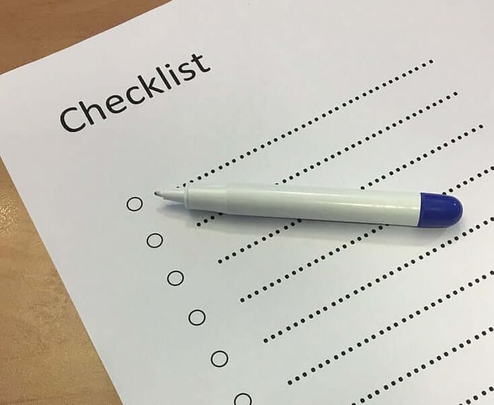 Bild einer Checkliste