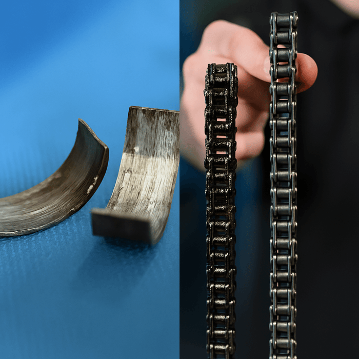 Bild mit verschiedenen Autoteilen und der Überschrift: Auto-Verschleißteile nicht langlebig genug