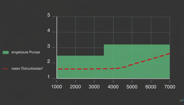 Grafik Ölpumpendruck bei unterschiedlichen Drehzahlen