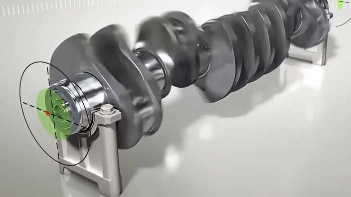 Detailaufnahme einer Kurbelwelle