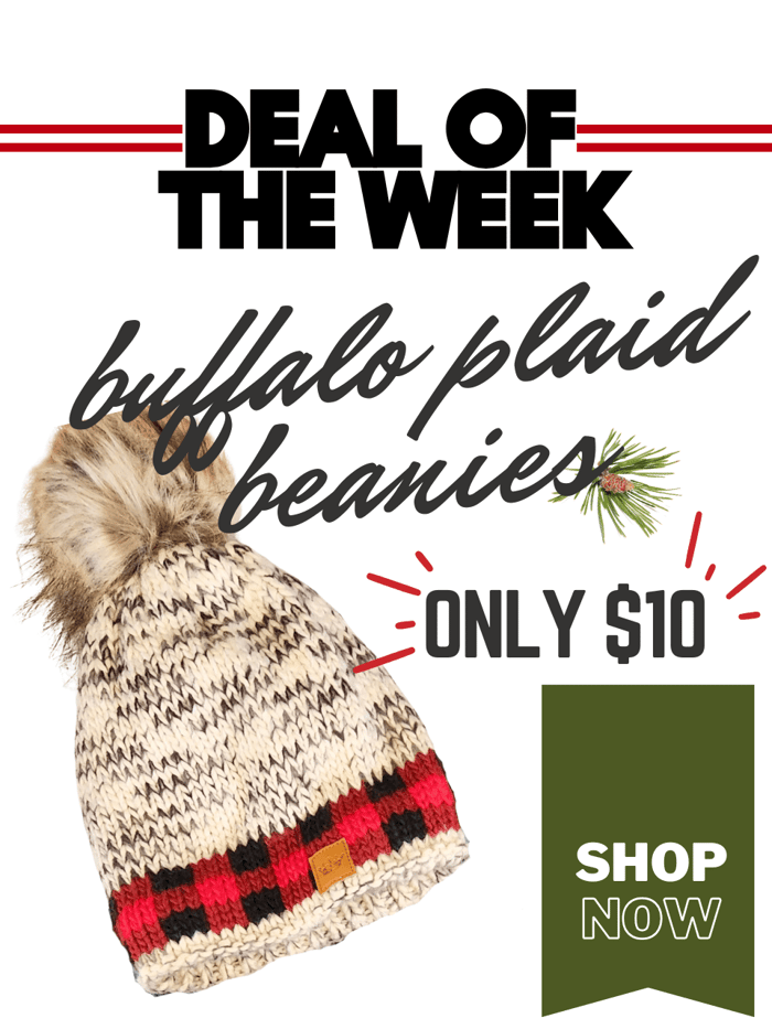 Deal of the Week: buffalo plaid beanies