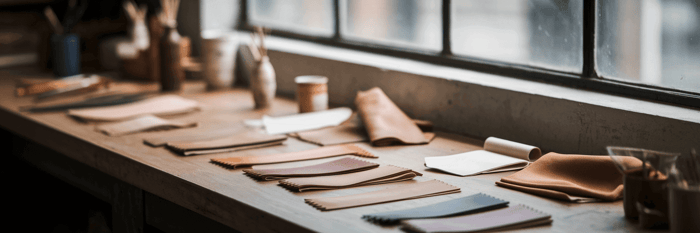 Organised artisan workbench in Melbourne workshop.