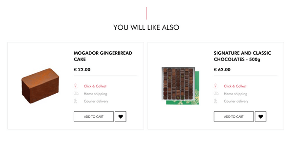 Upsell and cross-sell by Pierre Herme