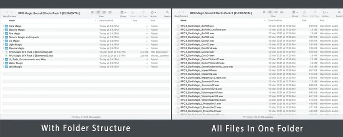 game audio packs file structure