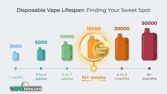 How Long Does a 15000 Puff Vape Last? 2 to 10 Weeks Guide
