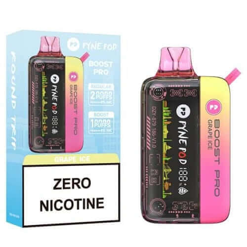 Pyne Pod Boost Pro Grape Ice 20K ZERO Nicotine Disposable