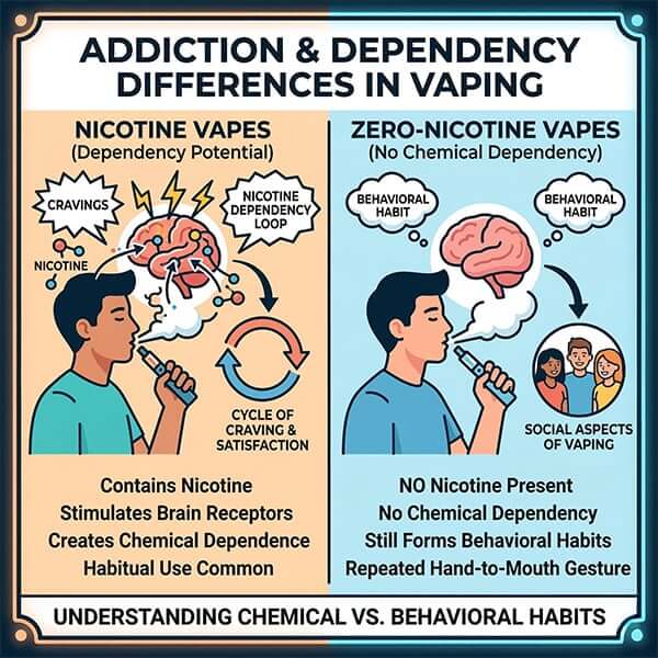 Addiction and Dependency Differences in Vaping