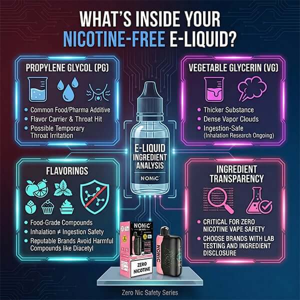 Ingredients in Nicotine-Free E-Liquid