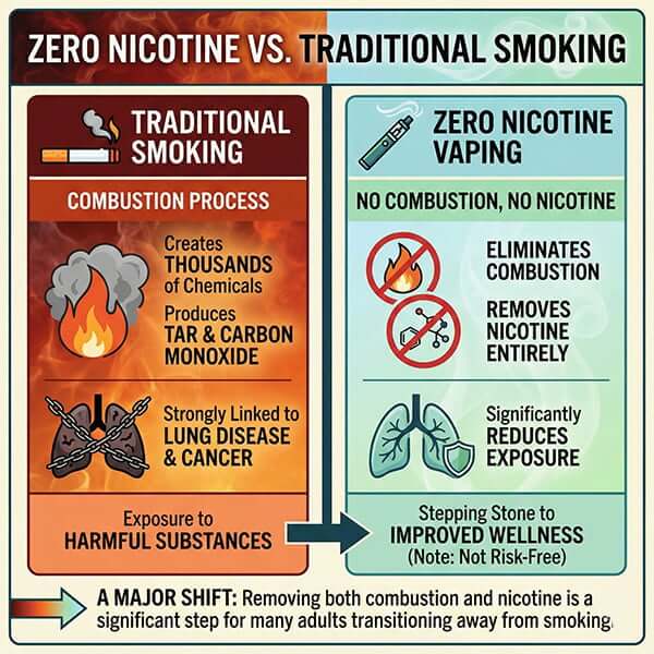 Zero Nicotine vs. Traditional Smoking
