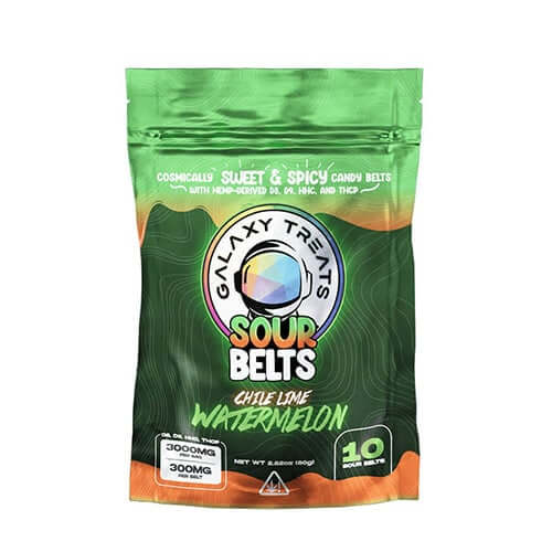 Galaxy Treats Sour Belts Gummies Chile Lime Watermelon