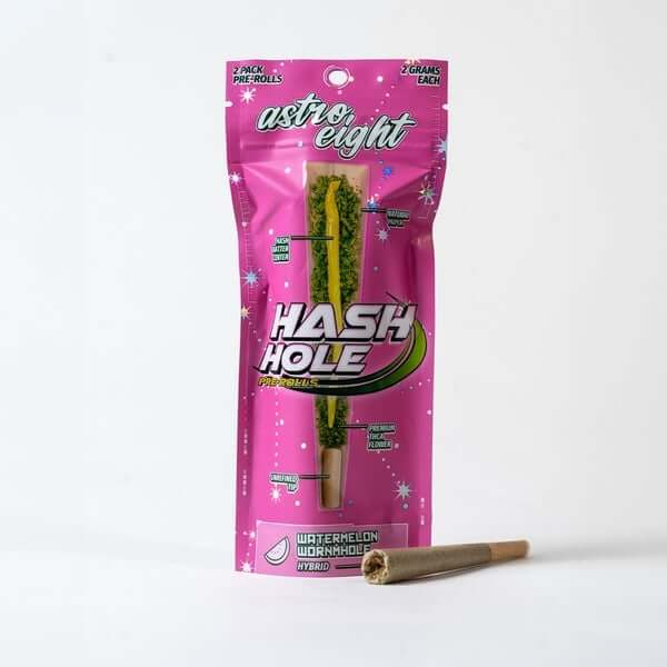 Astro Eight THC-A Hash Hole Pre-Rolls Watermelon Wormhole