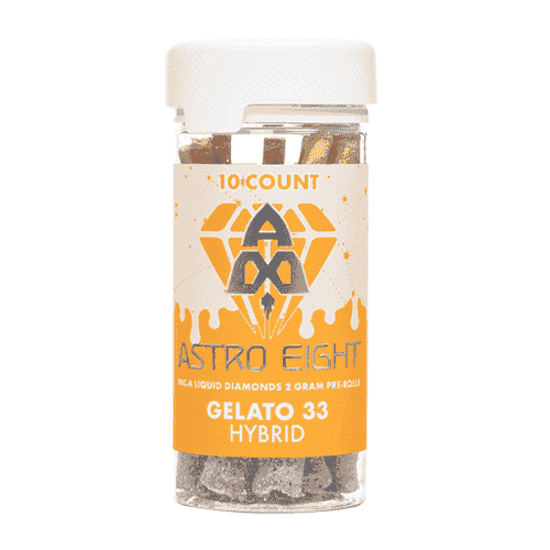 Astro Eight THC-A Liquid Diamond Pre-Rolls Gelato 33