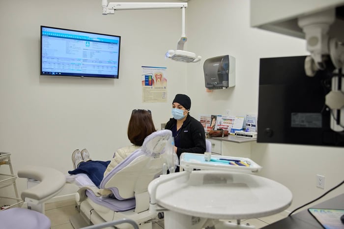 Two person talking to each other