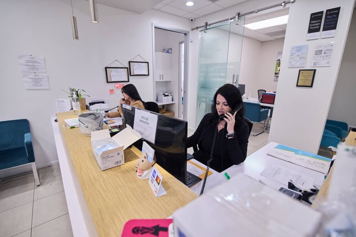 A photo of a dental lobby