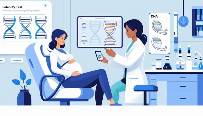 A pregnant woman and a doctor