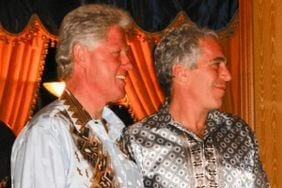 Jeffrey Epstein and former President Bill Clinton appear in an undated photo released by the Justice Department