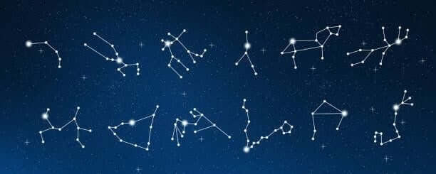 Set of zodiac constellations. Horoscope set Set of zodiac constellations. Horoscope set zodiac-constellation stock pictures, royalty-free photos & images